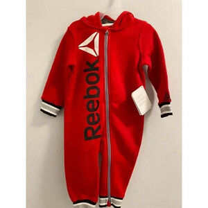 Reebok boys - girls- unisex - red-  18 months- full zip up- brand new with tag